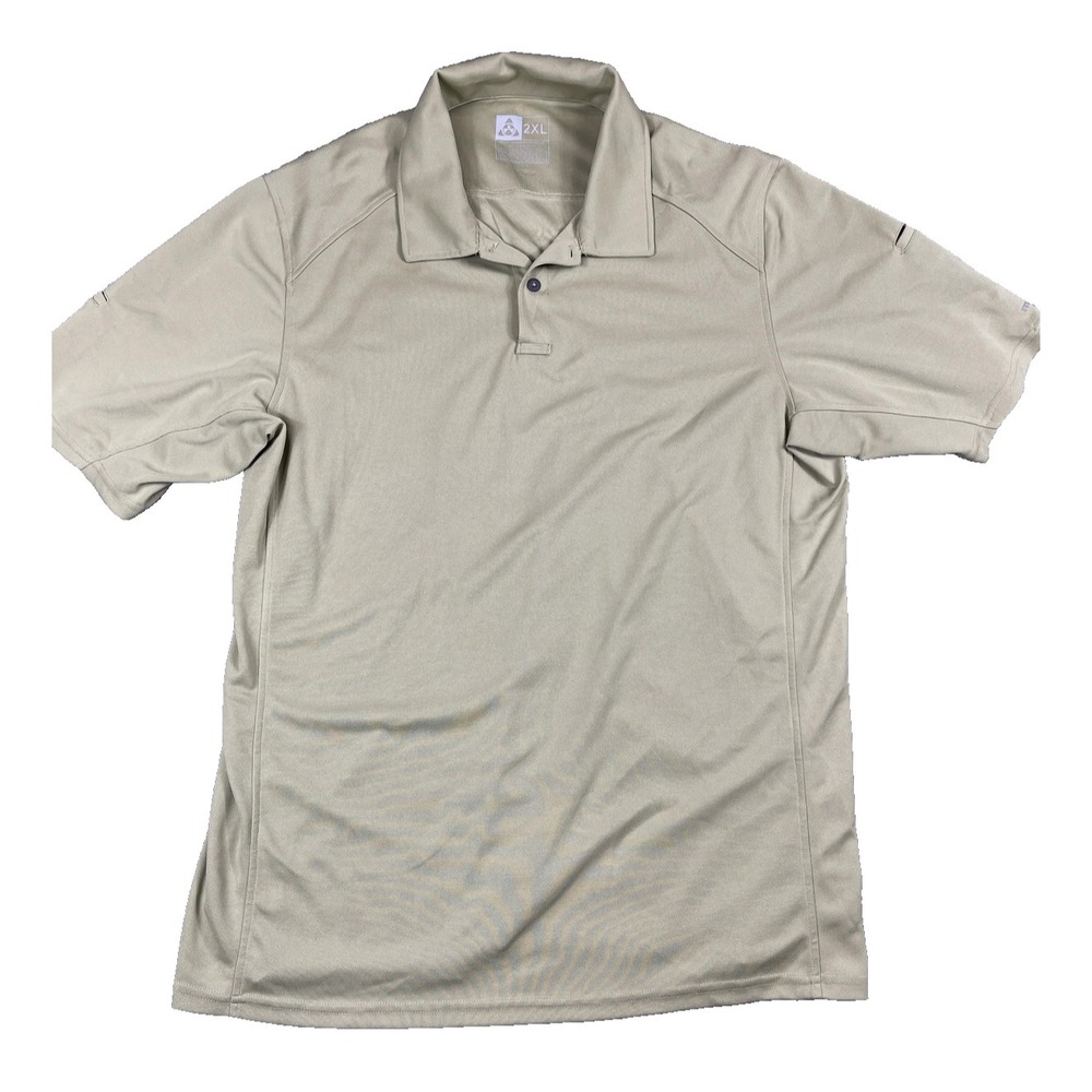 Magpul Polo Shirt Mens 2XL Tan Performance Tactical Golf Outdoor Short‎ Sleeve